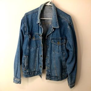 Vintage Today’s News Denim Trucker Jacket